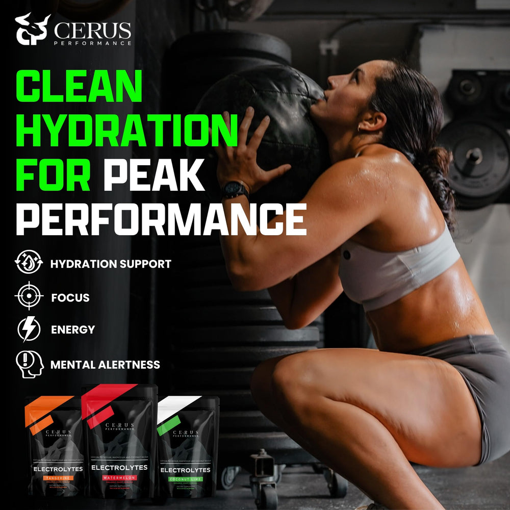 Cerus Coconut Lime electrolyte glass of water shows refreshing flavor.
