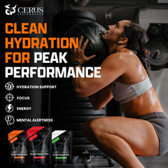 Cerus Tangerine electrolyte powder scoop for convenient pre-workout fueling.