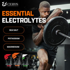 Cerus Tangerine electrolyte ready in a glass with real fruit flavors.