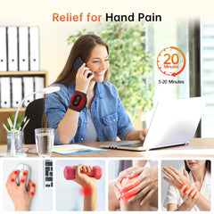 Ceyodo wrist wrap with heating mode warms the joint and improves blood flow.