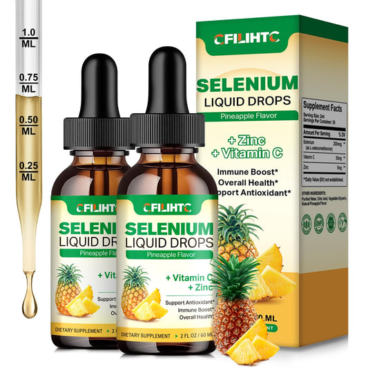 CFILIHTC selenium drops bottle for convenient daily immune support