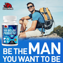 CFUKING Probiotics for Men 12-strain label focuses on multi-target support