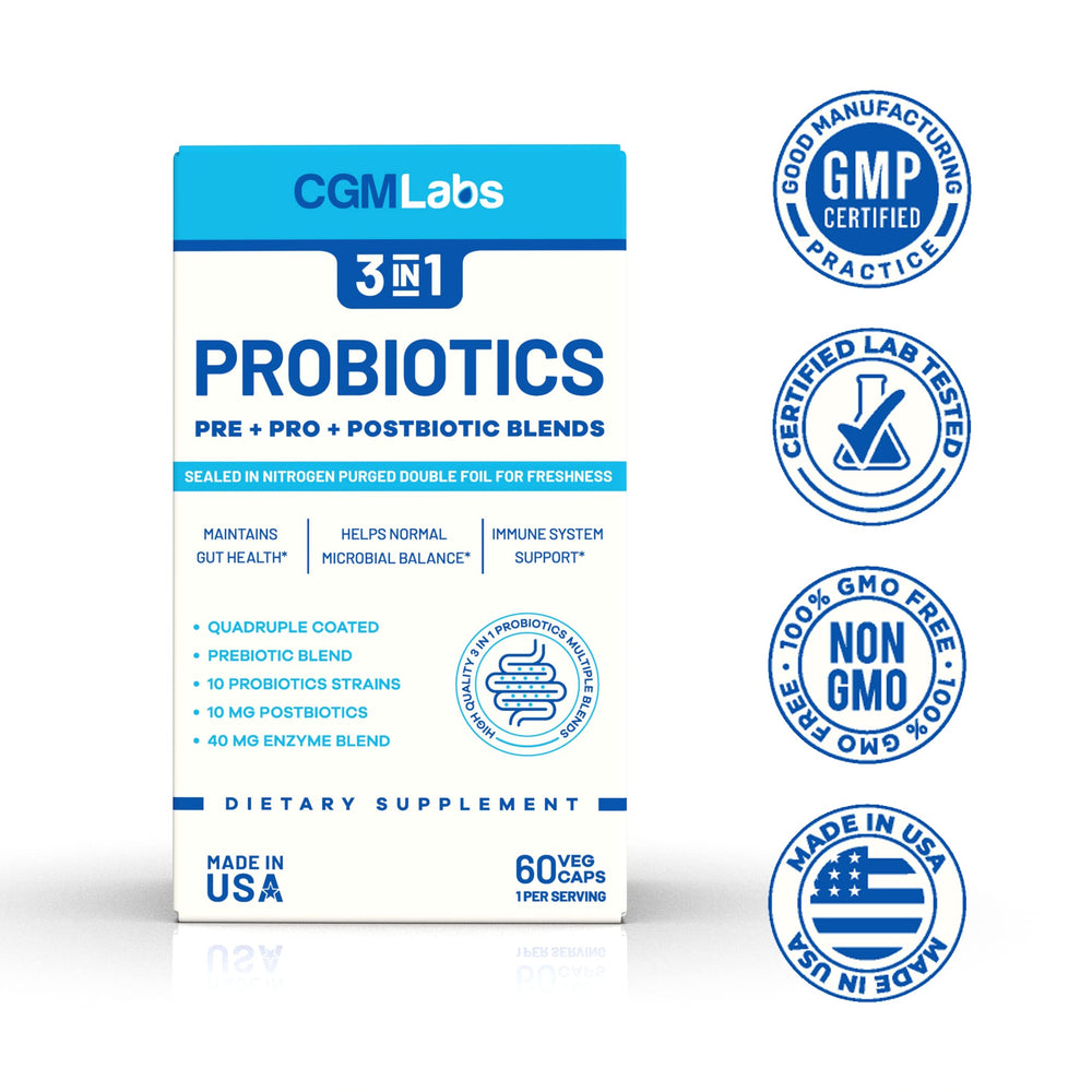 CGM Labs Probiotics 3 in 1 features a trusted quality control process.