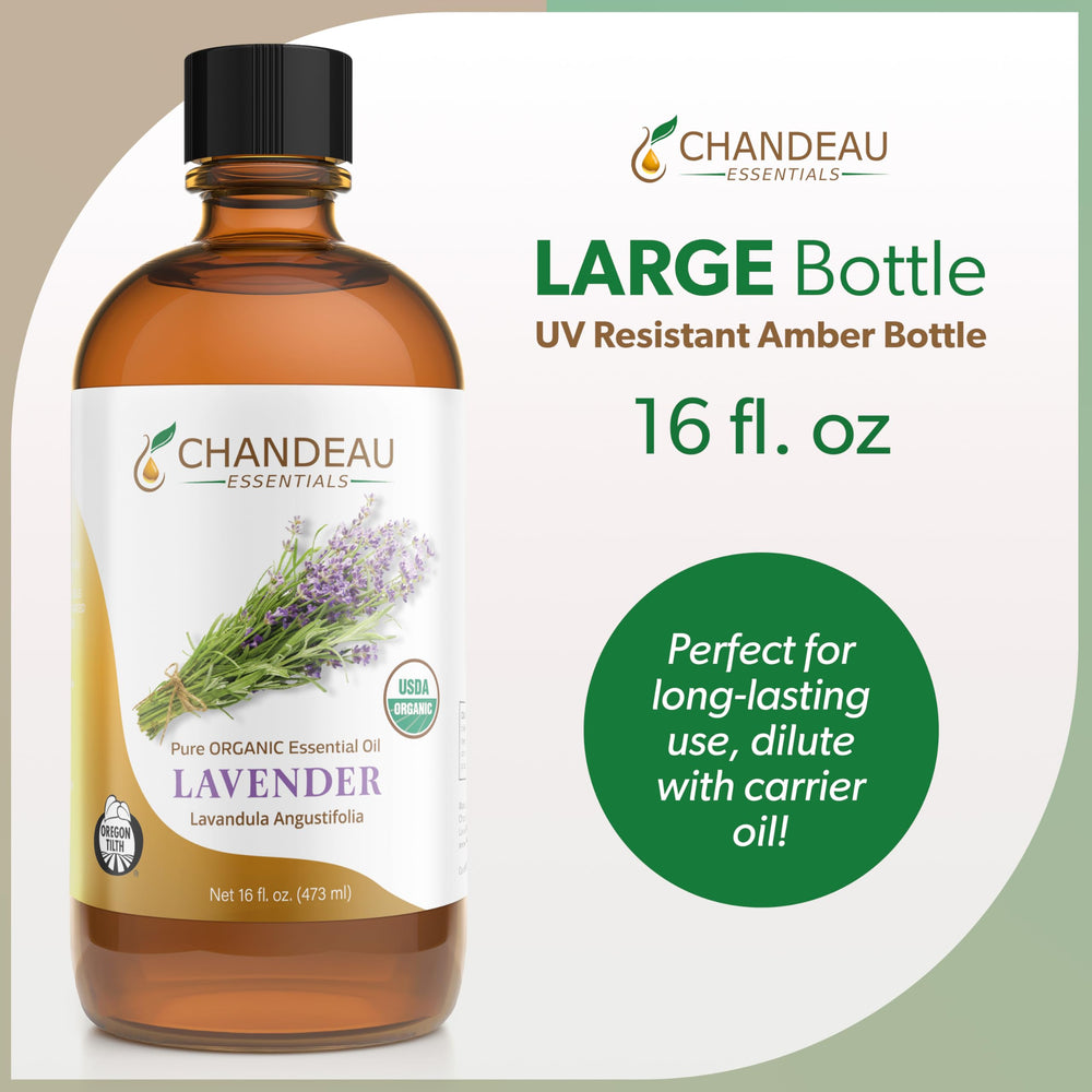 Chandeau Essentials lavender oil for DIY perfume blends and cleaners.