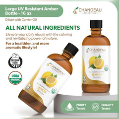 Chandeau Essentials lemon oil used in DIY cleaners delivering a clean scent