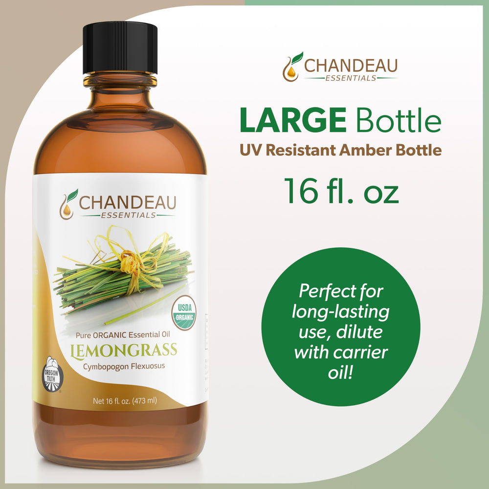 Chandeau Essentials lemongrass laundry scent with citrus freshness.