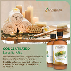 Chandeau Essentials lemongrass soap making for natural fragrance.