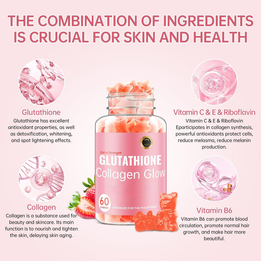CHANGARLOAD Glutathione Collagen Glow Gummies jar-front for daily beauty routine.