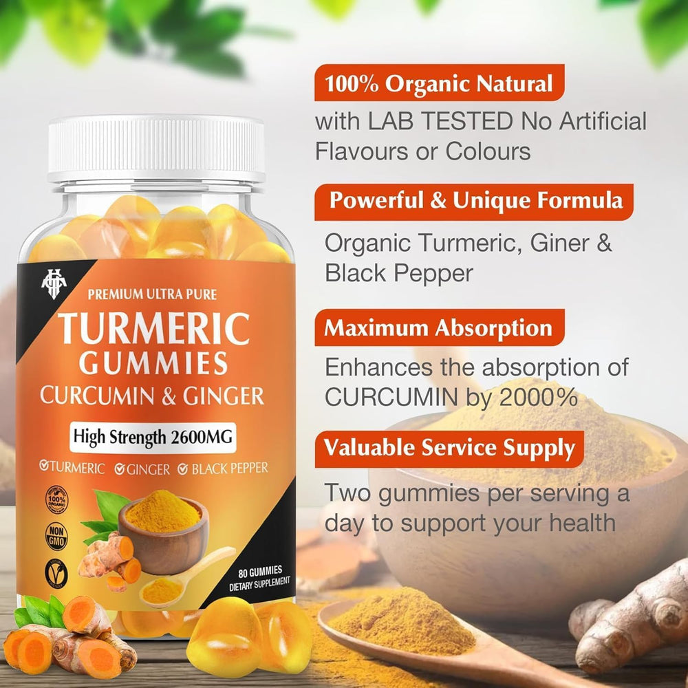 CHANUBITO bottle pour of gummies with ginger and pepper for enhanced absorption.
