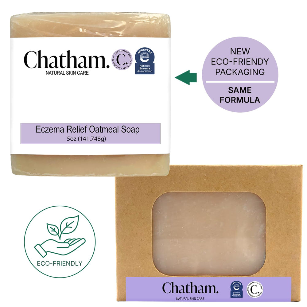 Chatham Eczema-relief Soap Bar texture detail suggesting creamy lather.