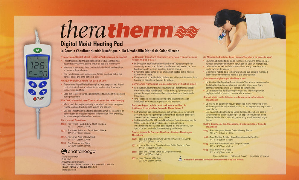 Chattanooga Theratherm knee image shows versatile moist heat therapy for joints.