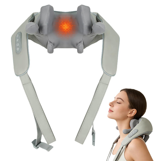 CheckSimple neck massager with heat provides soothing warmth for neck tension relief