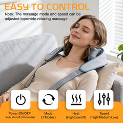 CheckSimple neck massager rechargeable battery supports long sessions.