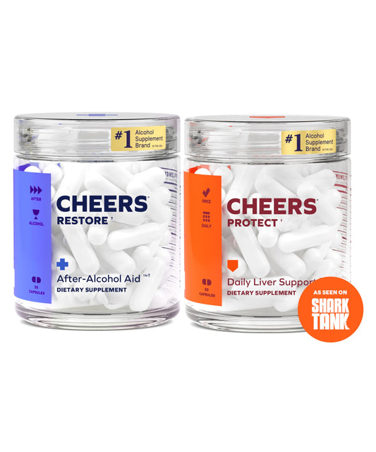 Cheers Liver Combo Restore capsules after drinking support the morning routine