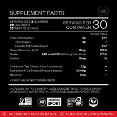 Cheribundi tart cherries natural ingredients image conveys antioxidant-forward wellness.
