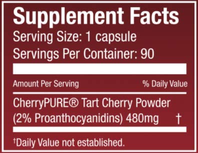 Cherry Bay Wellness Tart Cherry capsules showcasing convenient softgels for healthy inflammation response