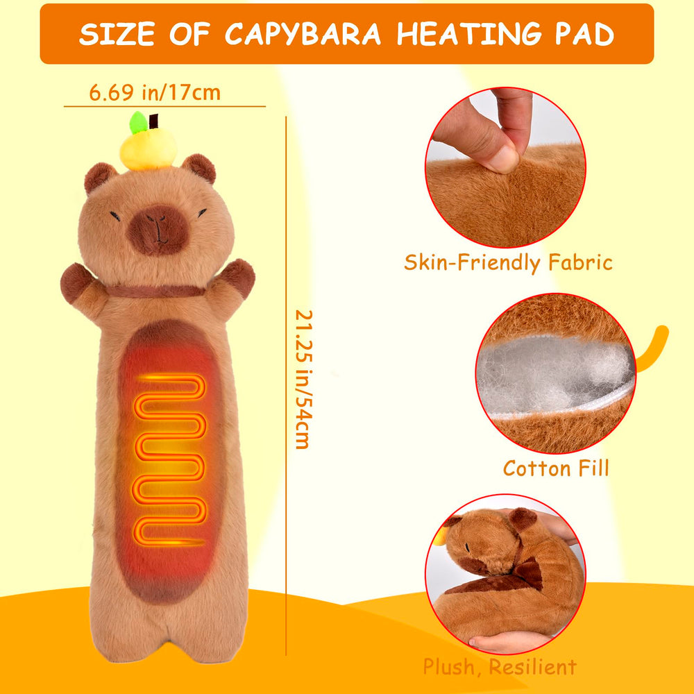 ChezMax capybara plush with orange hat delivers gentle warmth