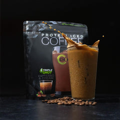 Creamy CHIKE texture suggests indulgent, protein-rich coffee on the go.