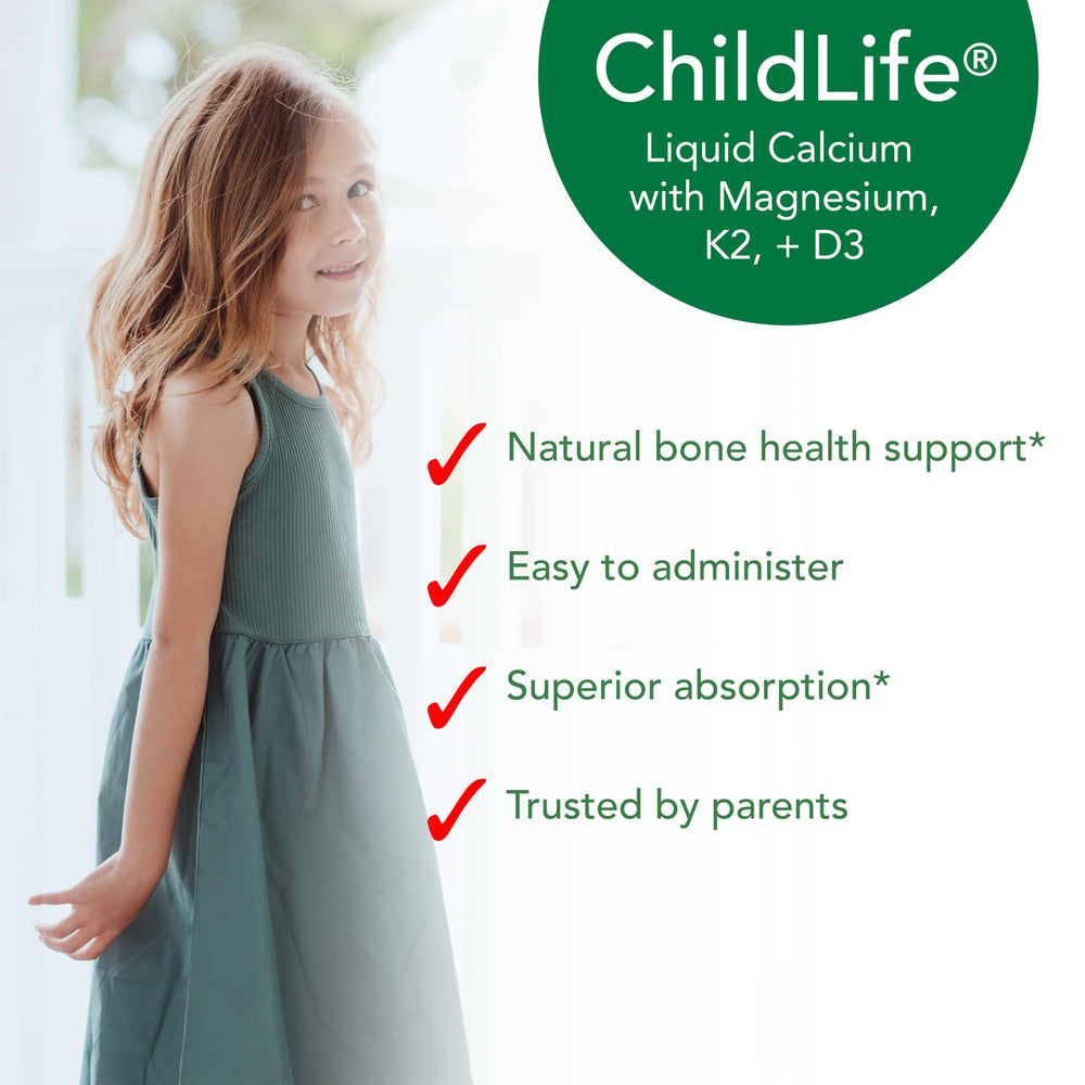 ChildLife Essentials bottle with packets arranged to illustrate variety and value.