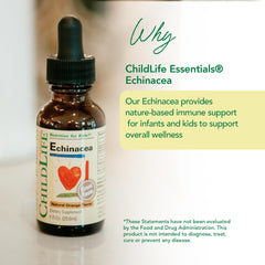 CHILDLIFE ESSENTIALS Echinacea orange-tincture offers kid-friendly flavor during routines
