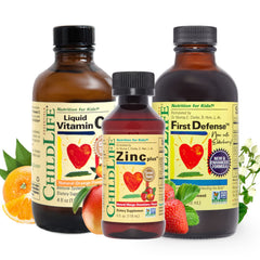 ChildLife Essentials Vitamin C bottle for kids supports daily immune health.