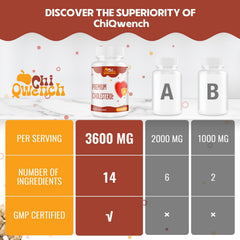 Bottle label closeup showing potency and 180 softgels per bottle for value