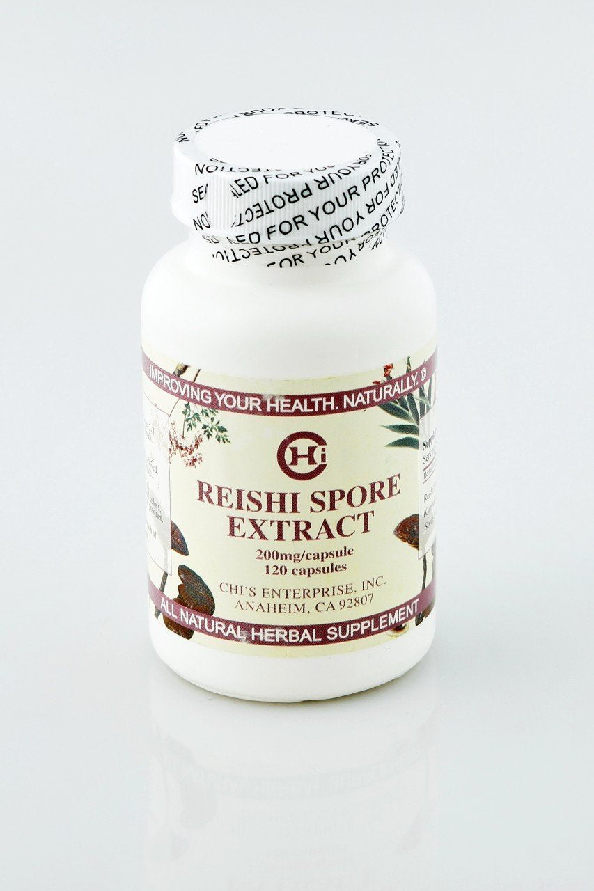 Chi's Enterprise Reishi Spore Extract bottle for daily wellness support.