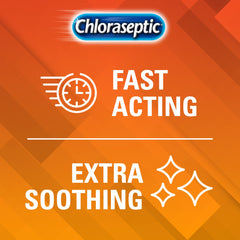 Chloraseptic Sore Throat Lozenges dissolving action on tongue for fast comfort.