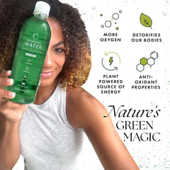Chlorophyll Water ingredients with lemon and spearmint for crisp flavor.
