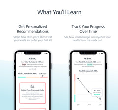 Screenshot of the Choose Health results dashboard and personalized access link.
