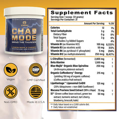 CHOQ Chad Mode dry-scoop packaging hints bold sour candy flavor