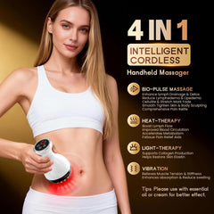 Choufaly anti-cellulite tool close-up with warming lights supports skin texture