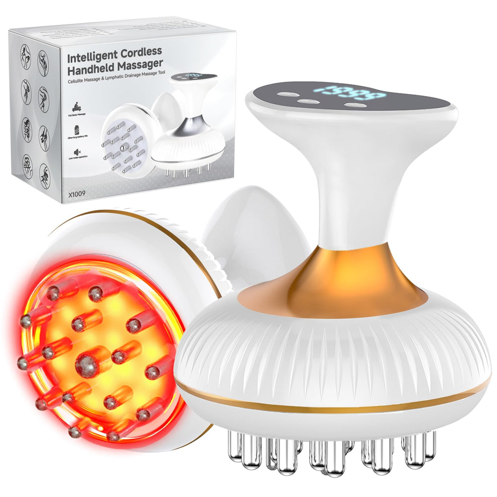Choufaly lymphatic drainage massager in action for leg swelling relief.