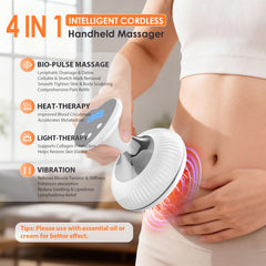 Choufaly lymphatic drainage massager in use on leg area for targeted treatment