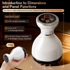 Choufaly portable cordless massager being held for convenient at-home use