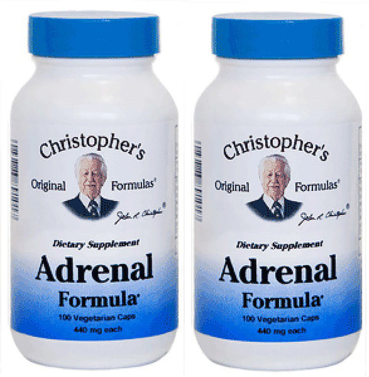 Christopher's Original Formulas Adrenal Formula bottle label for natural stress support