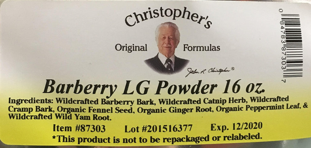 Christopher's Original Formulas Barberry Powder, powder and spoon for vibrant color in recipes.