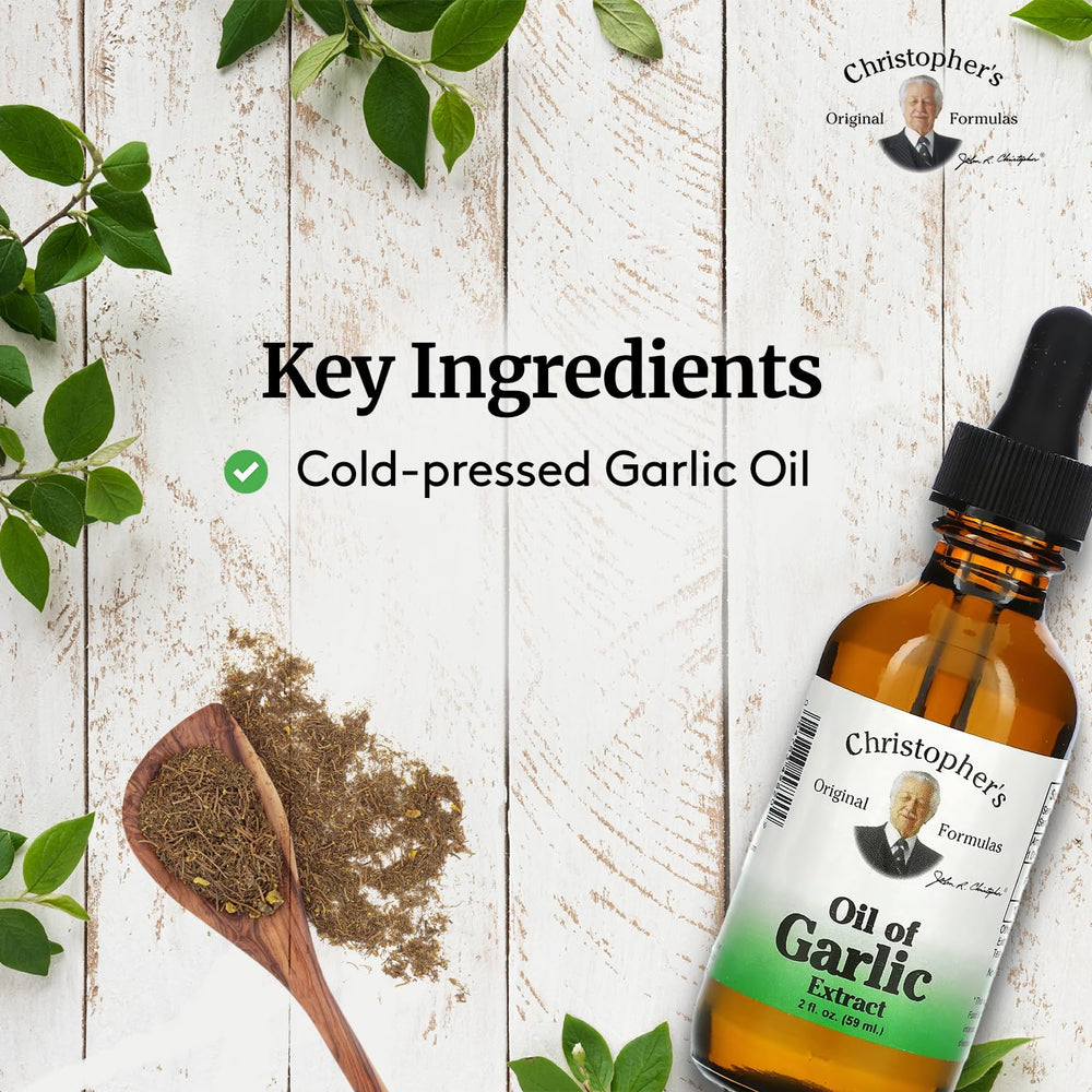 Two-pack kit from Christopher's Original Formulas garlic extract offers convenient, ready-to-use supply.