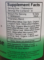 Herbal ingredients including White Oak Bark and Slippery Elm support tissue balance.