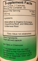Christopher's Original Formulas Echinacea & Goldenseal capsules close-up for daily wellness.