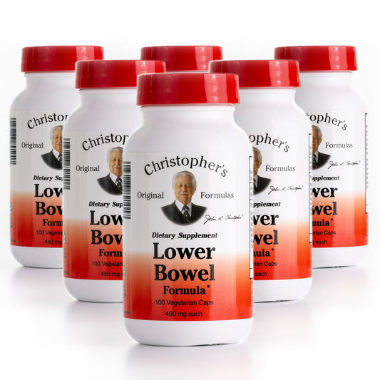 Christopher's Original Formulas Lower Bowel Cleanse capsules support gentle digestive support and regularity.