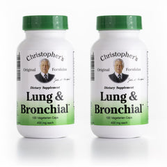 Christopher's Original Formulas Lung Cleanse bottle label promoting natural respiratory support