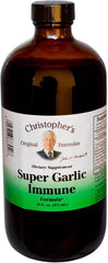 Christopher's Original Formulas Super Garlic Immune Syrup bottle with pure herbal blend for daily use.