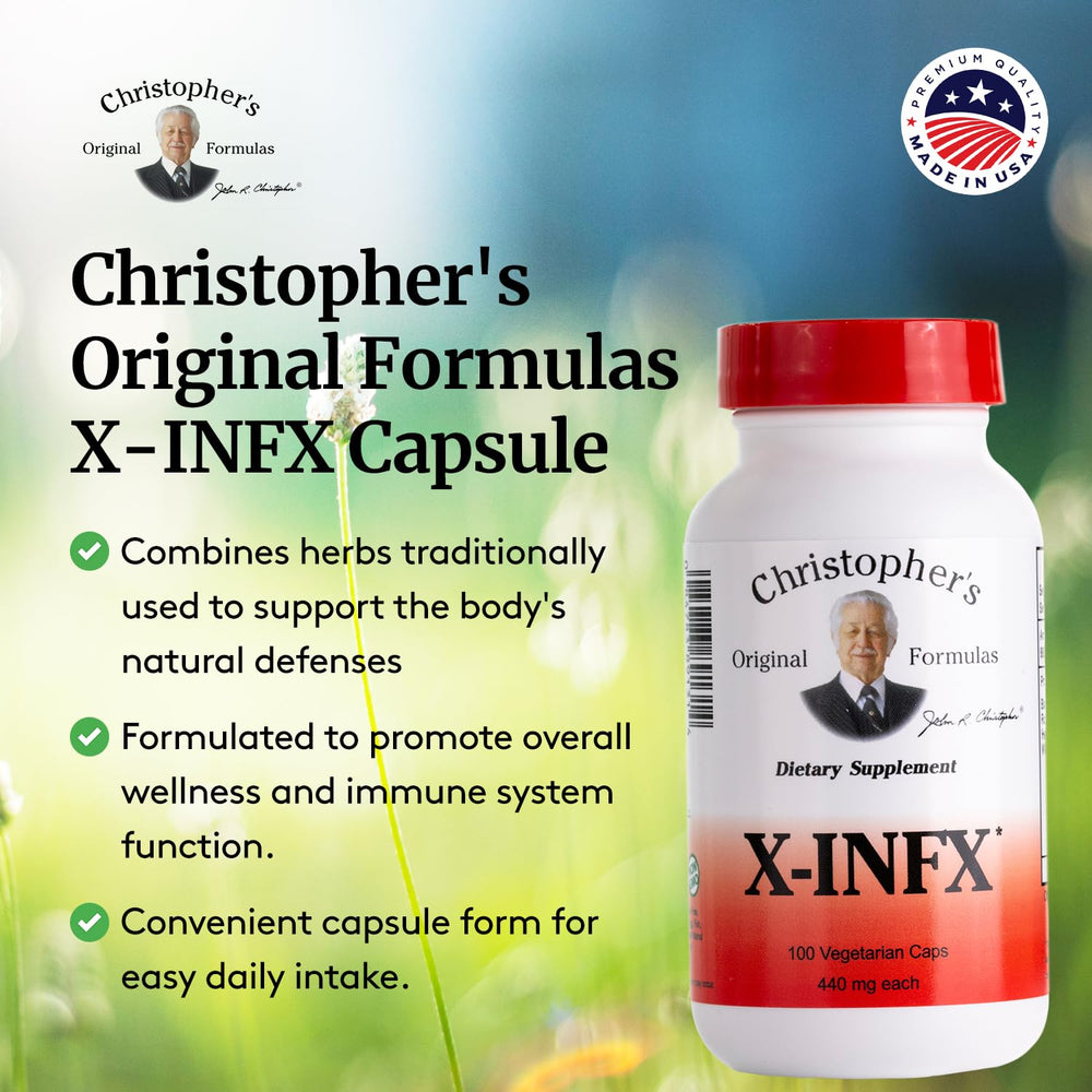 Two bottles pack of Christopher's X-INFX for extended immune support