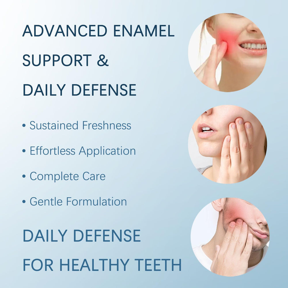 Hand applying CHZHEN Tooth Armor Liquid Drops after brushing for convenient daily use