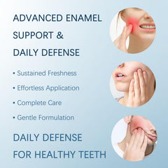 Hand applying CHZHEN Tooth Armor Liquid Drops after brushing for convenient daily use