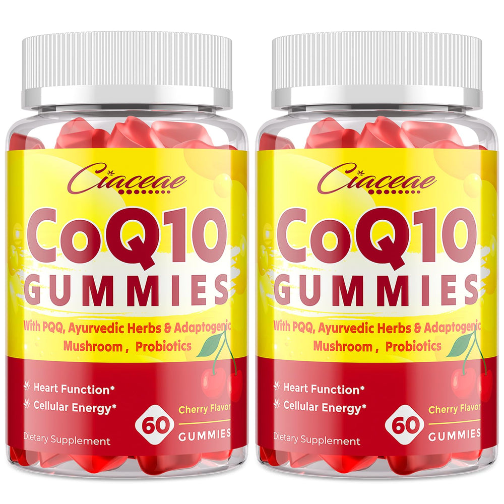 Ciaceae CoQ10 gummies bottle pouring for daily vitality