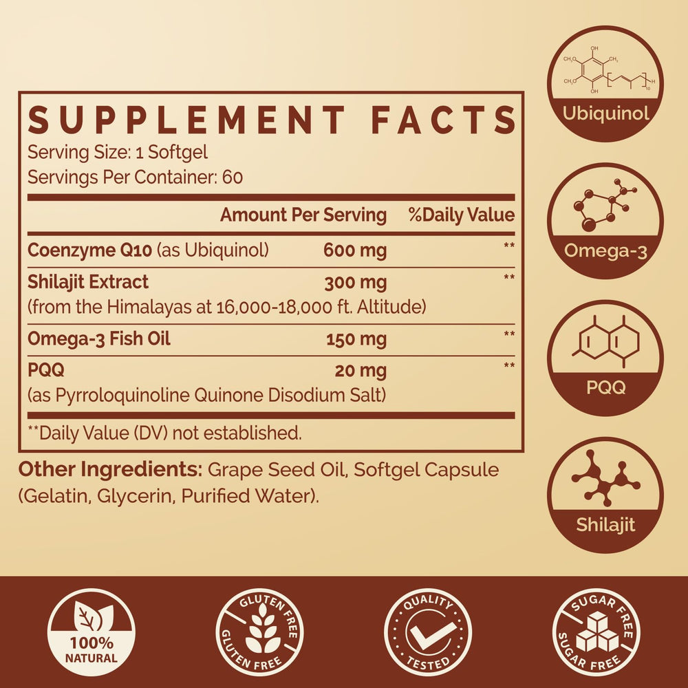 Ciaceae Shilajit extract energy-boost visual suggesting cellular energy support.