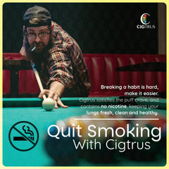 Cigtrus breath-freshening aroma bottle with essential oils for refreshed lungs.