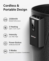 CINCOM massager with 2500mAh battery enabling week-long use